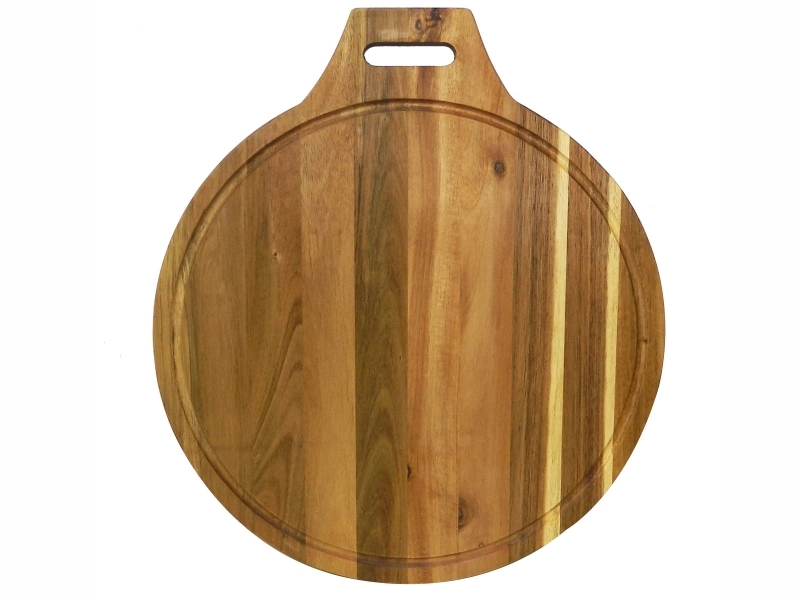 Exquisite Round Acacia Wood Cutting Board with Handle